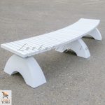 Скамейки радиусные без спинки на бетоне