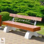 СБлв-2д - Парковый диван Парковый диван из дерева лиственницы на бетоне СБлв-2д