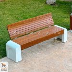 Парковый диван из лиственницы на бетоне СБл-20 Лавкаторг