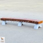 СБлв-рБ радиусная скамейка на бетоне Скамейка радиусная на бетонных опорах