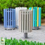 УМл-20.1 - Урны 35 л. из дерева и металла Урны уличные деревянные для парков и жилых комплексов