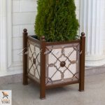 кашпо металл и керамика КМк-2 Кашпо уличные из металла и керамики