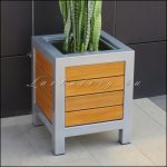 Кашпо КМс-3 для Торгового Центра Кашпо для улицы из дерева и металла