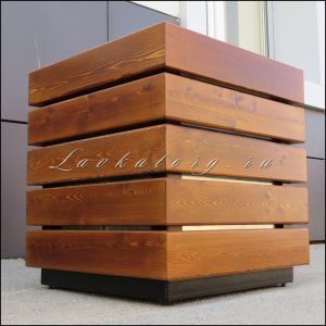 КМл-5 уличные кашпо из дерева и металла Кашпо уличные большие из лиственницы