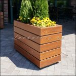 КМл-5п кашпо прямоугольные из лиственницы Кашпо уличные большие прямоугольные