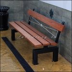 Скамейки парковые из лиственницы на стальных опорах СТ80л-2Д