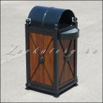 Урны из дерева и металла, с крышкой, с пепельницей.