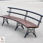 Скамья радиусная со спинкой