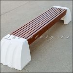 Скамья парковая из дерева и бетона СБл-22Б