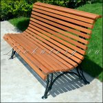 Скамейки из лиственницы парковые с высокой спинкой СК16л-2В