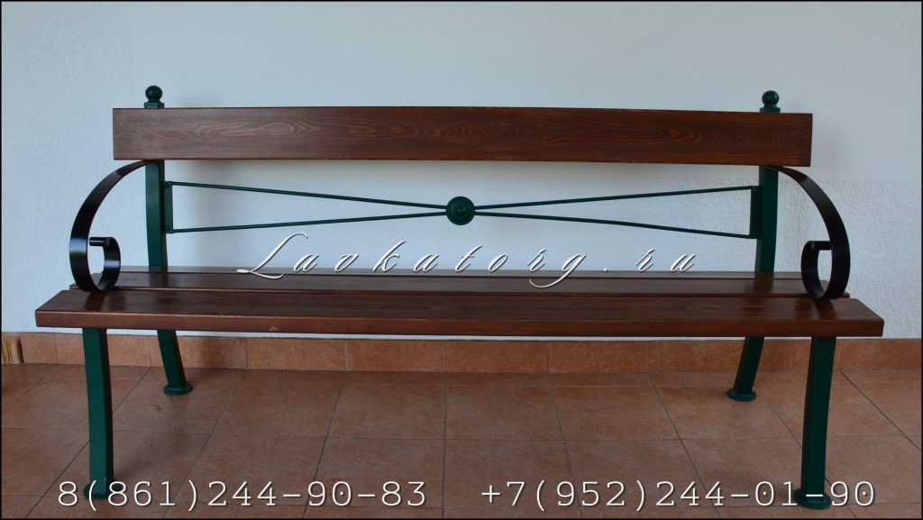 Скамья СТ40л-1,8Дп с подлокотниками