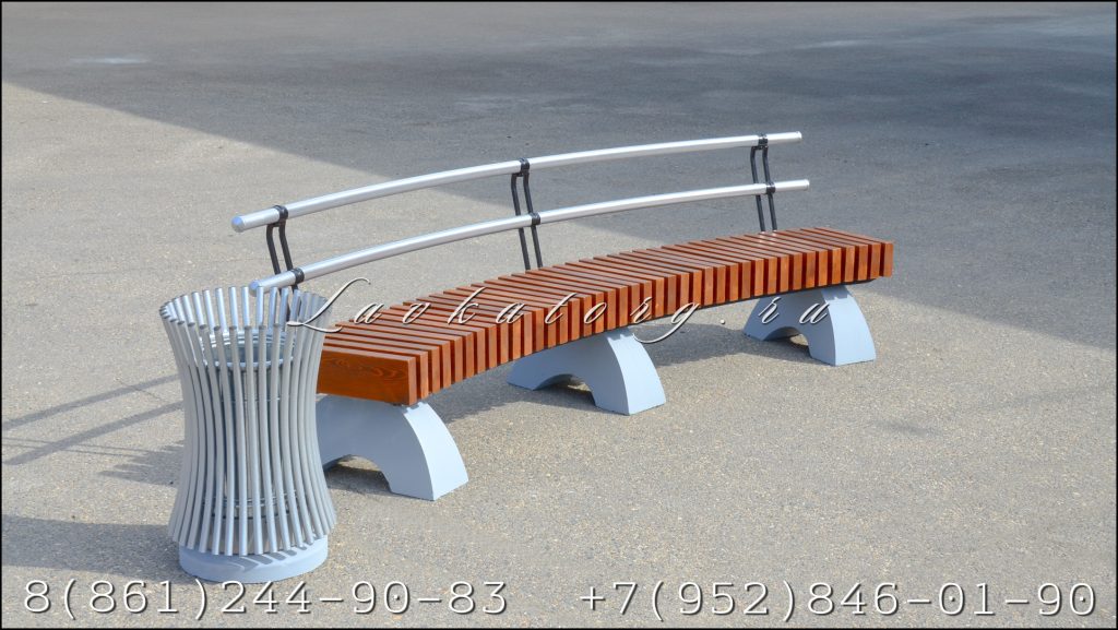 Скамейки радиусные бетонные СБлв-рТ