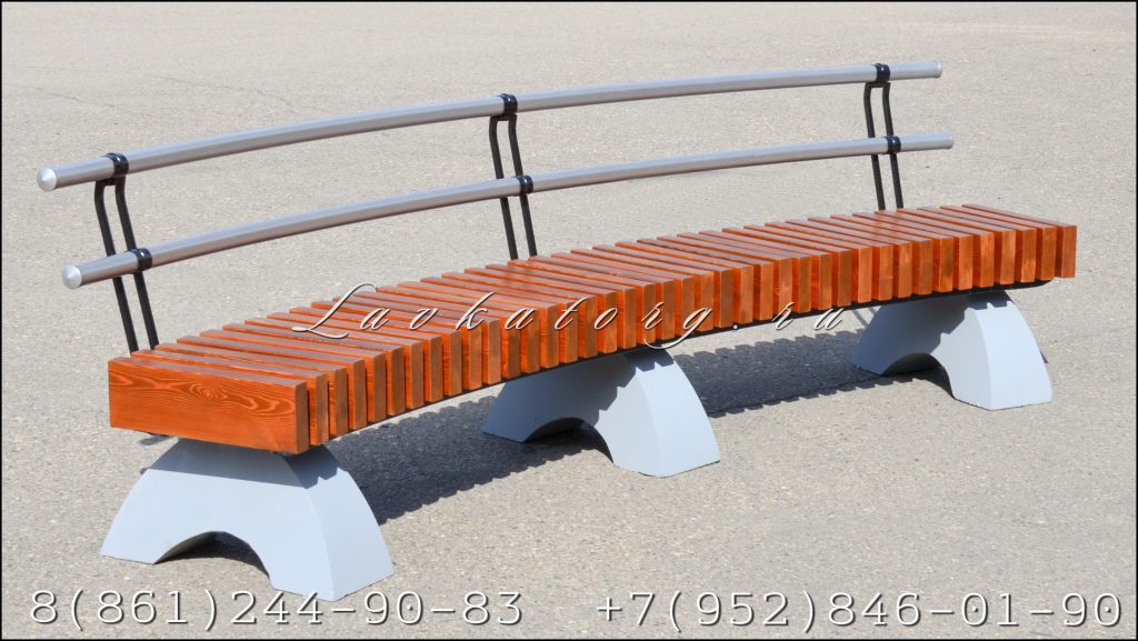 Скамейки радиусные на бетоне СБлв-рТ