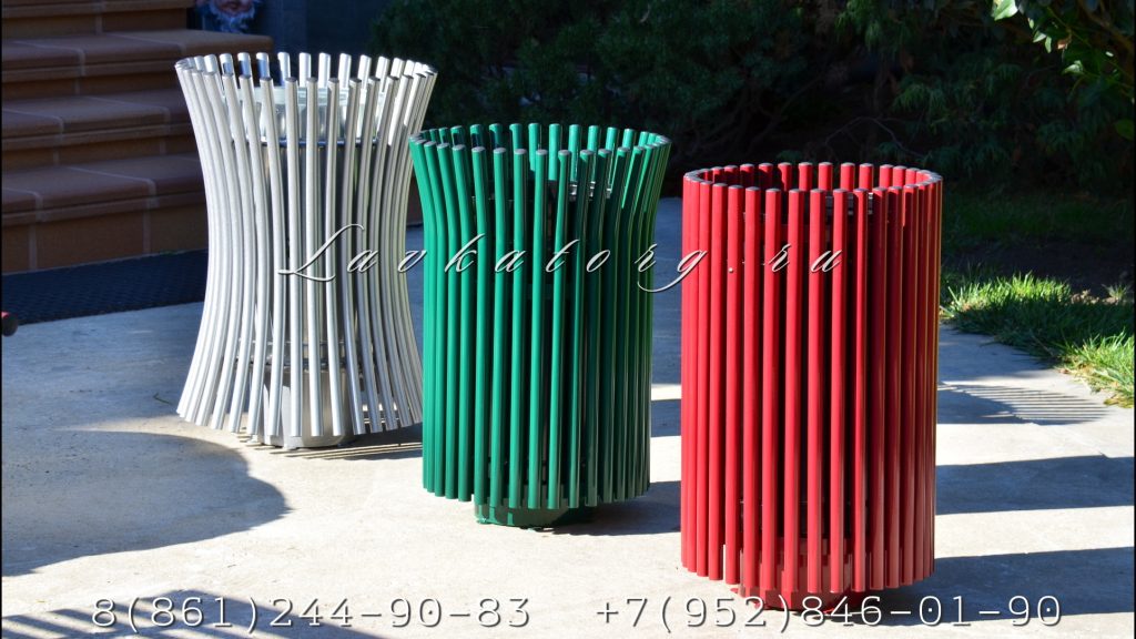 Современные парковые урны металлические