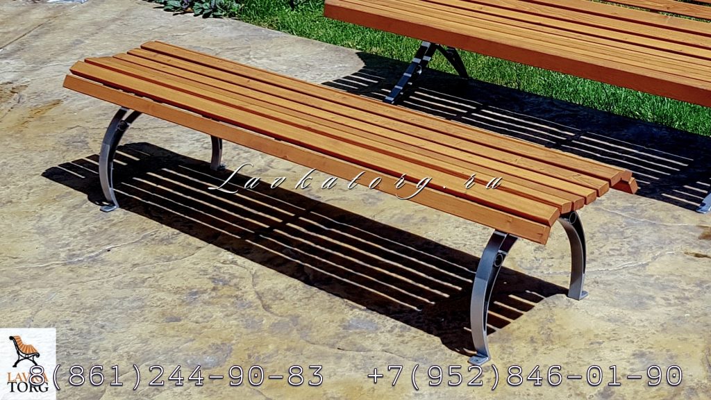 Скамья без спинки СП40л-1,8 из лиственницы