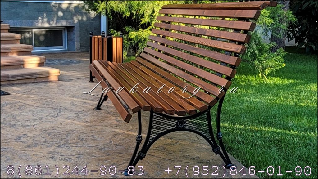 Скамья парковая с высокой спинкой СК16сл-2В