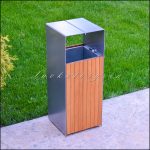 Урны УМл-5кВ с крышкой, с отделкой деревом 72 литра